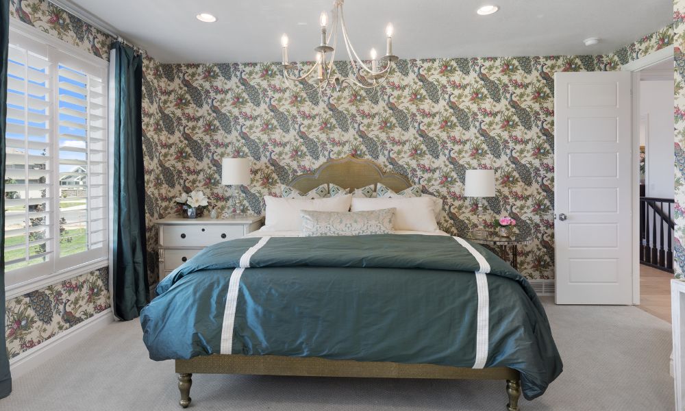 Install Herringbone Wallpaper Bedroom Ideas For Master Bedroom