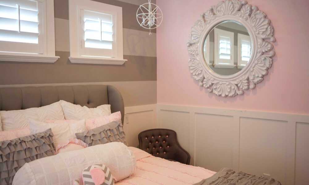 White Frame Mirror for Small Bedroom