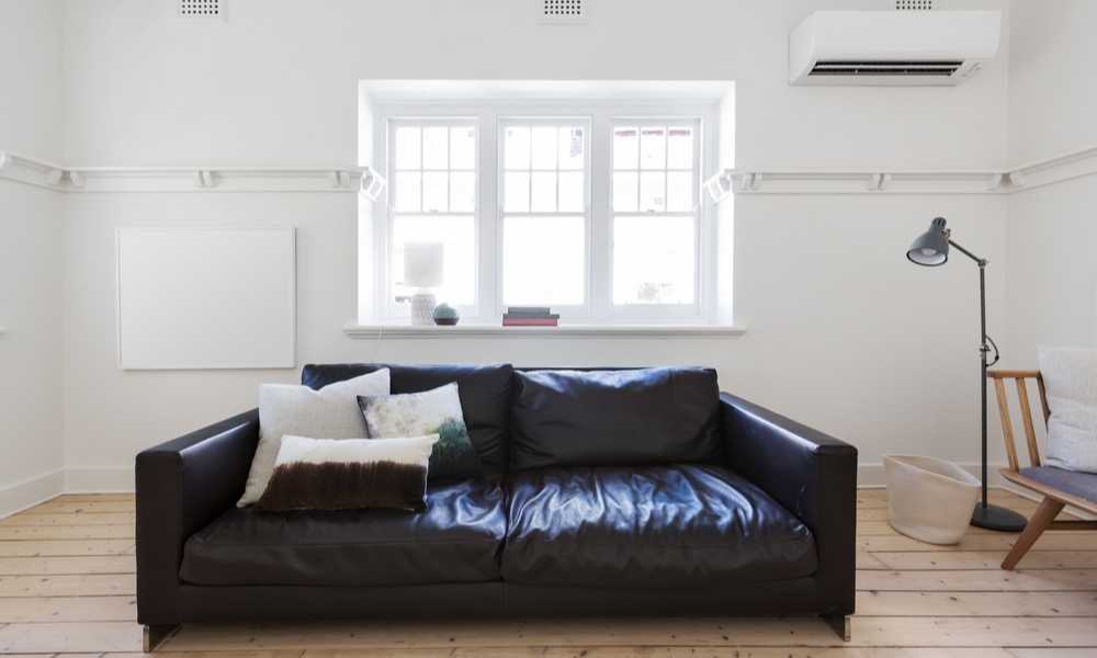 Add A Neutral Black Sofa In Living Room