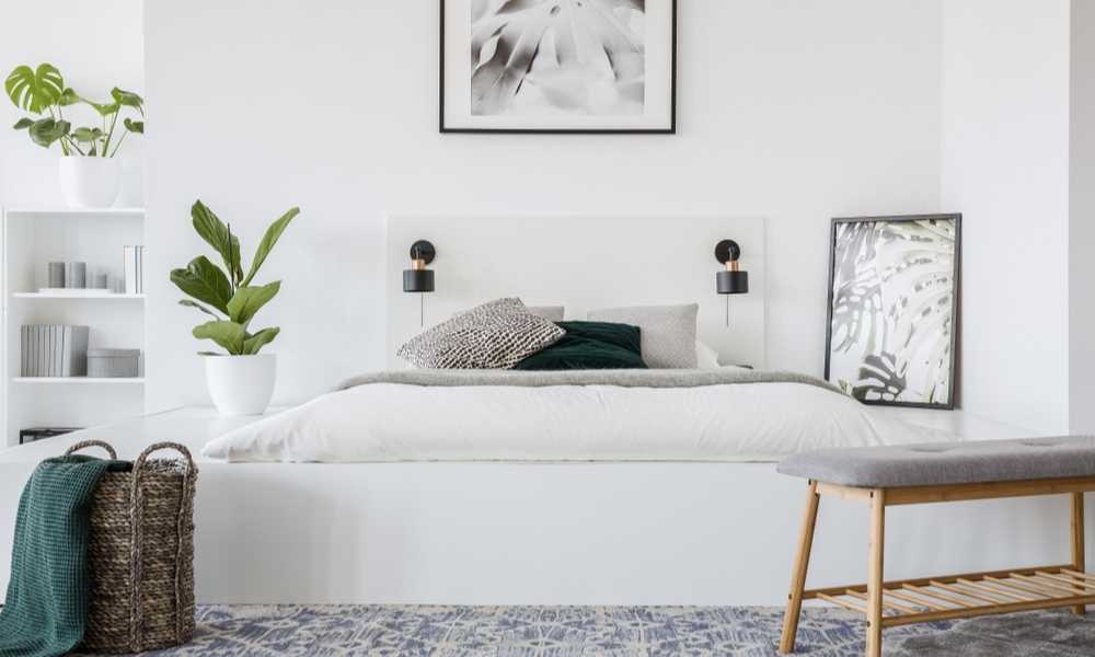 Add Some Greenery To A Neutral Bedroom Green And Grey Bedroom Ideas
