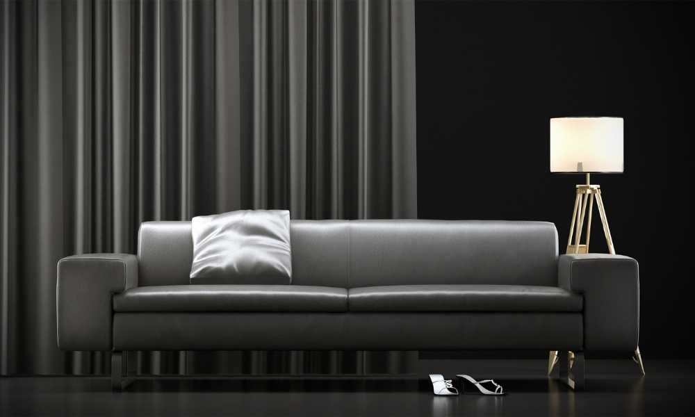 Create A Classic Tonal Look With A Dark Gray Sofa