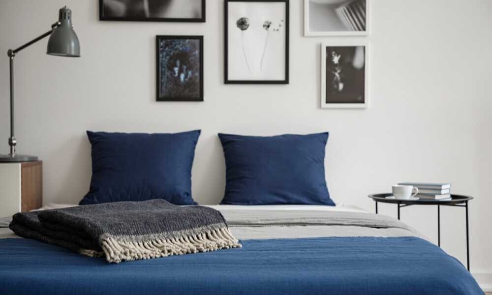 Navy and Grey Bedroom With Modern Affairs Navy And Grey Bedroom Walls